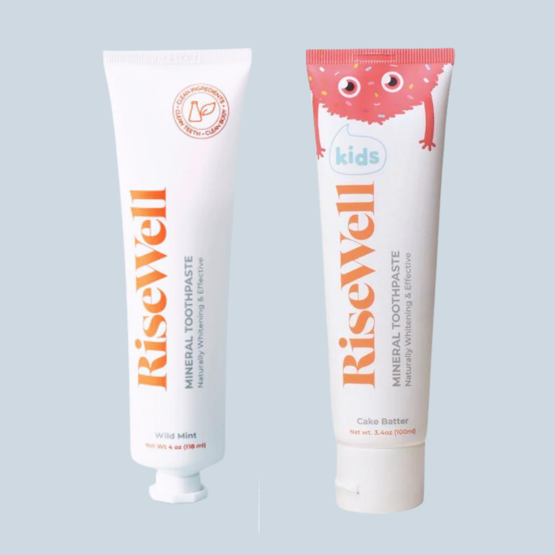 Family Wellness Duo: RiseWell Mineral Toothpaste Bundle For Kids & Adult