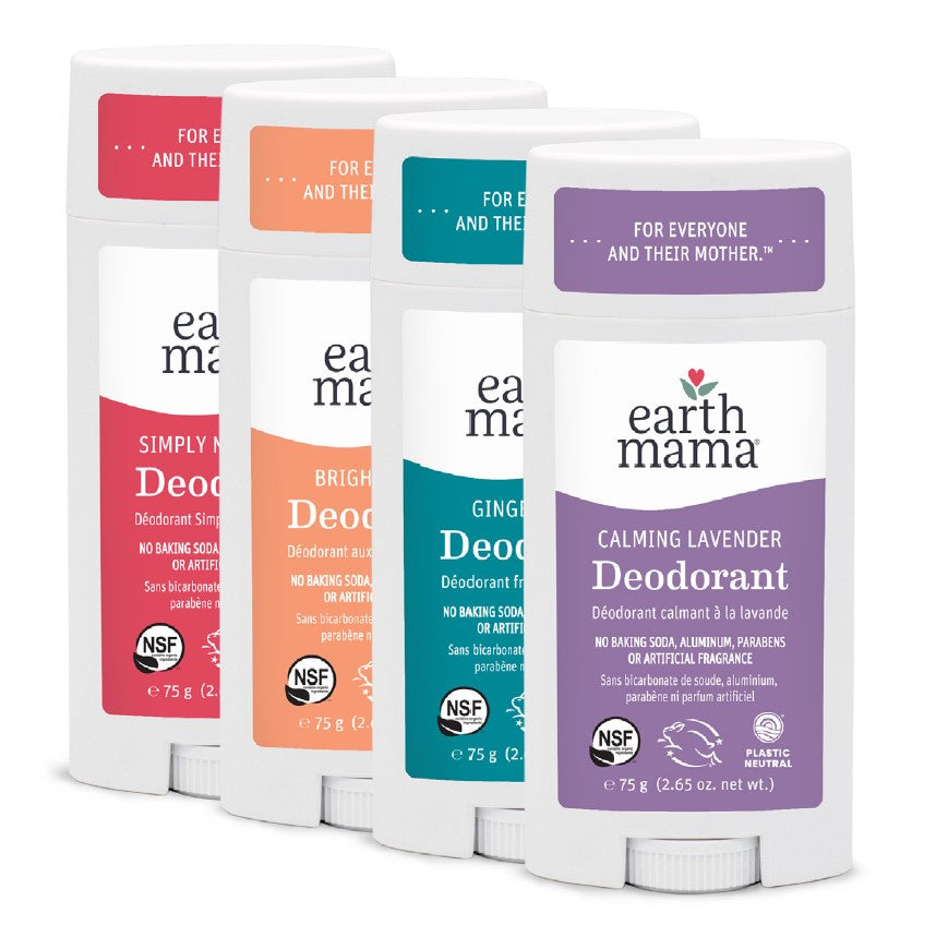 Earth Mama Deodorant in Four Scents