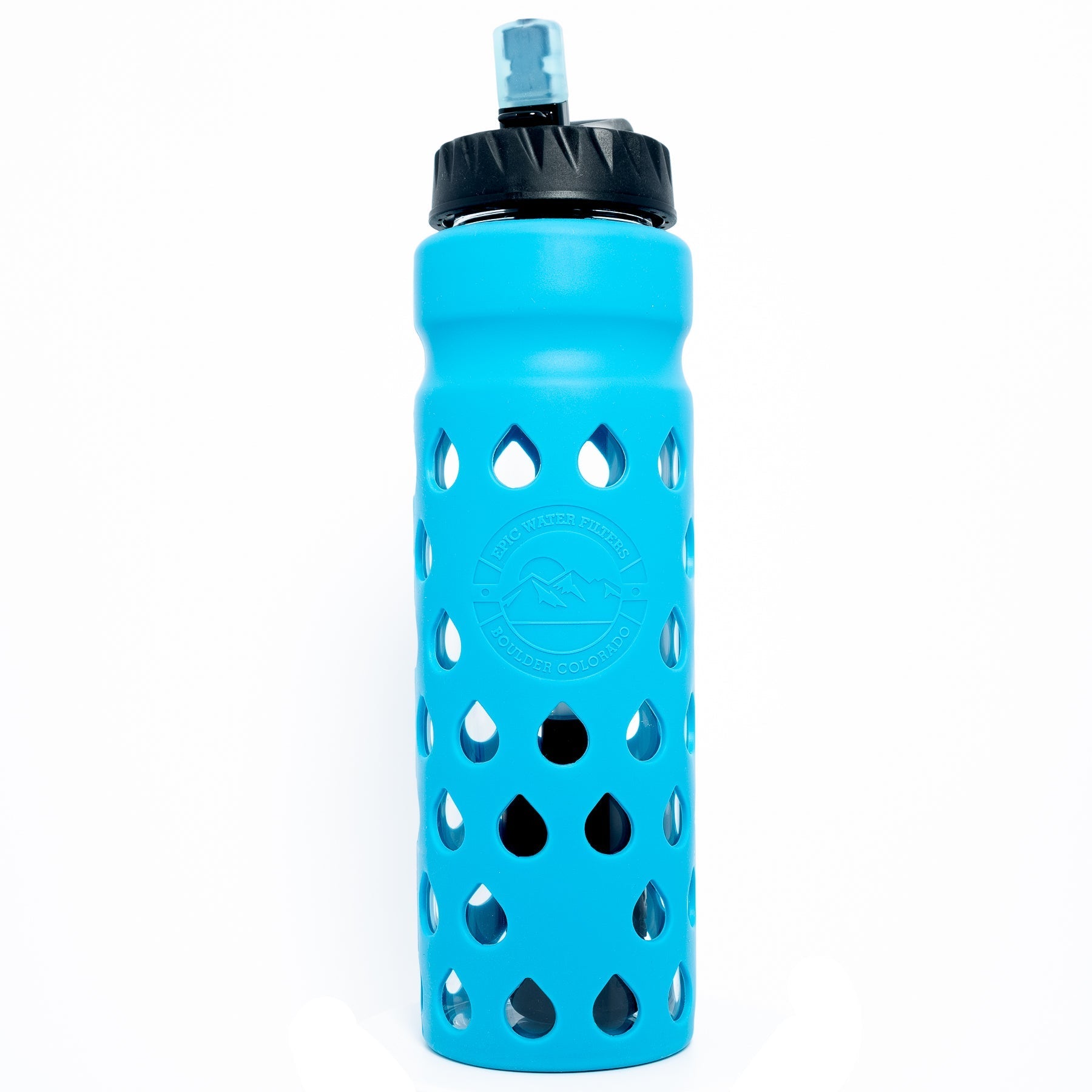 Blue Epic Escape Glass Bottle with 75 Gallon Filter 32 oz