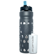 Black Epic Escape Glass Bottle with Filter 32 oz