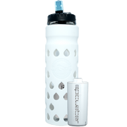 White Epic Escape Glass Bottle with Filter 32 oz