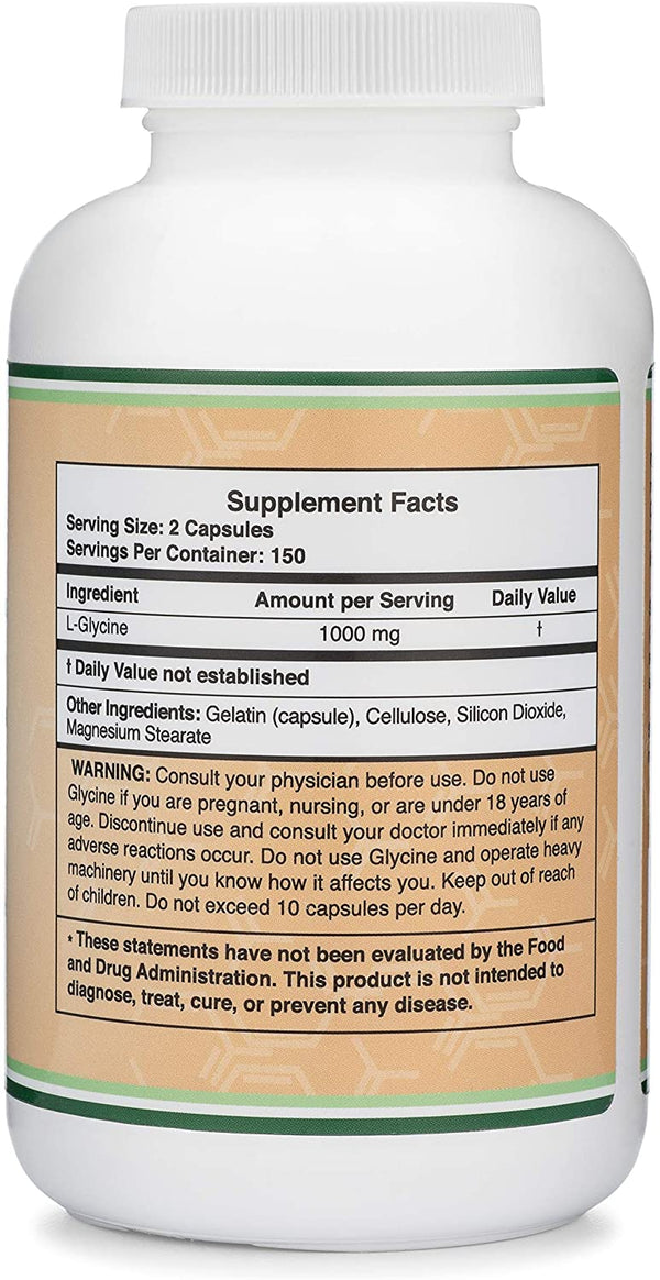Double Wood - Glycine Supplement Facts