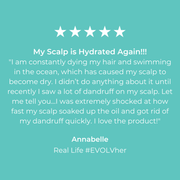 5 Star customer review of EVOLVh Better Roots Scalp + Hair Oil