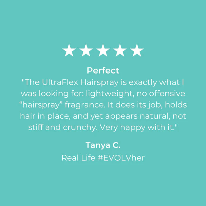 Evolvh UltraFlex Hairspray Customer Review