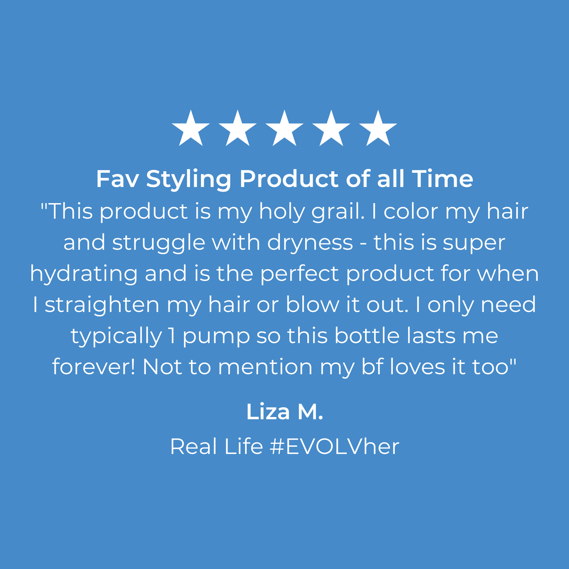 Customer Testimony using EVOLVh WonderBalm Magic for Curls
