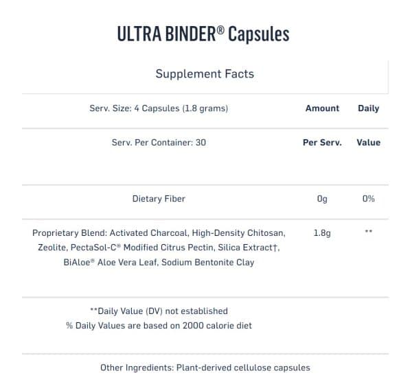 Quicksilver Scientific - Ultra Binder Toxin Binder - 120 Grams