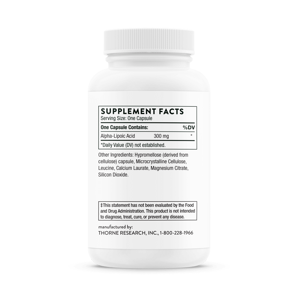 Alpha - Lipoic Acid Facts and Ingredients