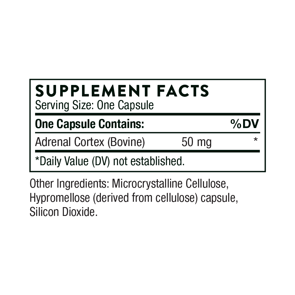 Thorne - Adrenal Cortex Supplement Facts
