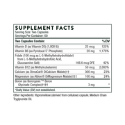 Thorne - Advanced Bone Support (formerly Oscap) Supplement Facts