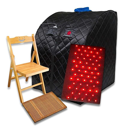 Therasage Full Spectrum Infrared Sauna: Thera 360 Plus Portable & Personal Tent Sauna- Black